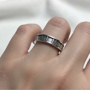 Tiffany & Company Atlas Band-Sterling Silver-Roman Numeral Band